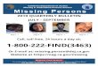 3rd Quarter - July - September 2019 - Missing Persons ...oag.ca.gov/sites/default/files/missing/bulletins/mups-q3-2019-quarterly.pdf2019 QUARTERLY BULLETIN JULY - SEPTEMBER Sophie