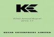 82nd Annual Report 2016-17 - Kesar Enterprises …2 Annual Report 2016-2017 NOTICE NOTICE is hereby given that the 82nd Annual General Meeting of the Members of KESAR ENTERPRISES LTD