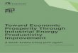 Toward Economic Prosperity Through Industrial Energy ... · efficiency, benchmarking, and establishing a market for industrial energy efficiency service companies (ESCOs), as well