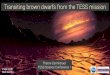Transiting brown dwarfs from the TESS mission Carmichael.pdf · How to brown dwarfs form? Like stars? The big questions Why haven’t more transiting brown dwarfs been discovered?