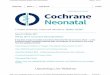 Subscribe Share Past Issues Translate - Cochrane …Issue 01 | Winter 2017 Winter 2017 Cochrane Neonatal News It has been a busy 6 months at Cochrane Neonatal. We have much to share