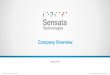 Company Overview · Sensata Company Overview. June 2020 6 Sensata Proprietary Information. Strictly Private. Response to COVID-19 Safeguarding our employees •Continuing to implement