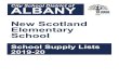 New Scotland Elementary School · New Scotland Elementary School School Supplies 2019-2020 School Year . Dear Parents/Guardians, Welcome to Second Grade!! This is a list of supplies