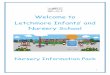 Welcome to Letchmore Infants and Nursery School · 2020-06-30 · the Nursery Teacher, will be contacting preschool settings and looking closely at the information received about