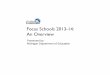 Focus School Overview - Michigan...An Overview Presented by: Michigan Department of Education. Focus Schools2013-14 •What is a Focus School?