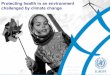 Protecting health in an environment challenged by climate ...€¦ · Protecting health in an environment challenged by climate change: European Regional Framework for Action 19