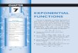 EXPONENTIAL FUNCTIONS · CHAPTER 7 286 CHAPTER TABLE OF CONTENTS 7-1 Laws of Exponents 7-2 Zero and Negative Exponents 7-3 Fractional Exponents 7-4 Exponential Functions and Their