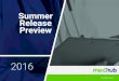 Summer Release Preview - MedHub€¦SUMMER 2016 Release Preview MedHub Mobile App + Log anywhere with off-line access + View weekly compliance overview + Use the iOS dictation feature