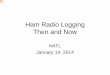 Ham Radio Logging Then and Now Logging.pdf · Hardcopy Logs The traditional paper log book has been the mainstay of amateur. logging since Marconi first made notes on a transmission