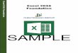 SAMPLE · 2015 Cheltenham Group Pty. Ltd. Tutor Setup Information Copy the sample files folder, Excel 2016 Foundation to the Documents folder on the PC. At the end of the course,