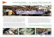 Auroville - a way forward! - VON ZADOW · • Ideas about integrating the forest and small-scale agriculture into the city, using vegetation to conserve water and achieving natural