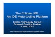 The Eclipse IMP: An IDE Meta-tooling Platform · 2017-10-30 · Boulder, with a specialization in the area of software engineering. Career-long emphasis on software development environments,