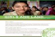 GIRLS AND LAND€¦ · Landesa is an international non-governmental organization based in Seattle that fights poverty and provides opportunity & security for poor rural women and
