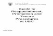 Guide to Reappointment, Promotion and Tenure Procedures at UBC · 2019-09-19 · 2 FOREWORD We are pleased to introduce the Guide to Reappointment, Promotion and Tenure Procedures