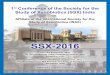 SSX-2016 · 1st Conference of the Society for the Study of Xenobiotics (SSX) India Affiliate of the International Society for the Study of Xenobiotics (ISSX) SSX-2016 1st – 3rd