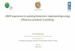 UNDP experience in assisting Armenia in implementing ... · In the frames of GEF-UNDP project on improvement of energy efficiency in buildings (2010-2016) was built certain capacity