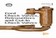 FodrCheck Valves, Resoerrstet tand Cut-In Check Valves · 2015-01-19 · The only full line of ASSE approved dual checks with removable access caps (in-line accessible) for easy maintenance