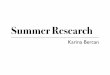 Summer Researchreu.cct.lsu.edu/documents/2015-presentations/Bercan_Presentation.… · Summer Research Karina Bercan. The Problem HPC applications and environments can be complex