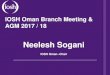 IOSH PowerPoint Presentation standard · October 2016 thOctober 17 07:00- 09:00PM Branch Meeting Collaboration for successful HSE in Oman MD 118 Review By MECA Cancelled November