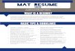St. Mary s College of Maryland CAREER DEVELOPMENT …MAT RESUME St. Mary’s College of Maryland CAREER DEVELOPMENT CENTER Typically 1-2 pages in length Use 10-12 point font with margin