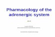 Pharmacology of the adrenergic system · tolerance (tachyphylaxis) is characteristic to their actions ... Patients treated with irreversible MAO-A inhibitors must avoid foods containing