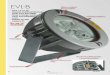 EVL-B · 2019-10-30 · EVL-60B floodlight reaches 2.270 lm while the EVL-70B one has a light output of 3.700 lm. The design of the finned body, made of aluminium alloy, acts as a