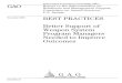GAO-06-110 Best Practices: Better Support of Weapon System ...Page 3 GAO-06-110 Weapon Program Managers Best Practices Executive Summary Purpose The Department of Defense (DOD) plans