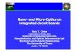 Nano-and Micro-Optics on integrated circuit boardschen-server.mer.utexas.edu/2008/Microsoft...Volume Hologram & Moldability Yes No No No ... Lamination of Optical Waveguide Film &