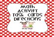 Math Activity Task Cards Directions...Math Activity Task Card Directions Thank you for purchasing this product. I created these task cards because I love providing my students with