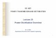 EE431 Lecture 25 - Clarkson Universitylwu/ee431/Lecture/EE431 Lecture 25.pdf · Lecture 25 Power Distribution Overview Dr. Lei Wu Department of Electrical and Computer Engineering