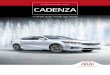 2019 GUIDEBOOK SERIES CADENZA - Kia · See features page or visit kia.ca/cadenza for full details. Enhanced protection for more PEACE OF MIND Advanced sensor systems, strategically