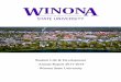 Student Life & Development Annual Report 2017-2018 Winona ... · Student Union Director, Charlie Zane • Winona State University inducted into the nationally acclaimed JED Campus