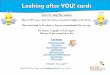 Terms for using this resource - ELSA Support€¦ · Looking after YOU Question cards for Children)s mental Health week 201q Topic Healthy Inside and out These cards cover looking