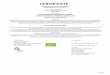 CERTIFICATE SENAVE 2015/09... · 2015-01-29 · The declared operator has submitted his activities under control, and meets the requirements laid down in the named Regulations. Labelling