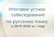 УСТНОЕ СОБЕСЕДОВАНИЕ В 9 КЛ.2019-2020shool5-isk.ucoz.ru/Doc/GIA/ustnoe_sobesedovanie_v_9_kl... · 2020-02-04 · собеседование увеличен