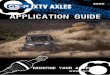 Application Guide · Advantage. ABOUT GSPXTV HIGH QUALITY CV AXLES MADE TO OE SPECS. 3 We don’t like rules, so we started a Revolution. Introducing GSP XTV’s Revolution Axle