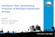 LA Master Plan: Assimilating Priorities of Multiple ......LA Master Plan: Assimilating Priorities of Multiple Stakeholder Groups CEER Jerome Zeringue July 31, 2014 committed to our