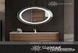 LED MIRROR CABINETS - LTL Home Products, Inc. · LED MIRROR CABINETS Espirit • 17-3/4” x 25-5/8”x 4-3/4” • Recessed or Surface mount mirror cabinet • 210 Lumens • 6000K