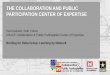 THE COLLABORATION AND PUBLIC PARTICIPATION CENTER OF … · Goal 4: Build knowledge to address future challenges ... Collaboration & Public Partic. MSC Liaisons Community of Practice