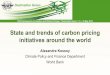 State and trends of carbon pricing initiatives around the ... … · Donor governments pledging results based finance for blended climate and development impacts; Structure under