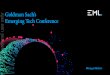 Goldman Sach's For personal use only Emerging Tech Conference · 2018-10-28 · This presentation may contain forward looking statements including statements regarding our intent,