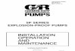 SF SERIES EXPLOSION‐PROOF PUMPS · Mansfield, Ohio 44901-1217 Phone: (419) 755-1011 or: Gorman‐Rupp of Canada Limited 70 Burwell Road St. Thomas, Ontario N5P 3R7 Phone: (519)