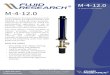 M-4-12 · M-4-12.0 M SERIES PUMP MODEL M-4-12.0 Fluid Research’s M series progressive cavity pumps provide the highest precision and reliability in delivering small quantities