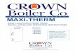 D E S I G N E D T O L E A D MAXI-THERM · 2) The Maxi-Therm must be installed with a boiler having an output GREATER THAN OR EQUAL to that shown in column (f) of Table 2. If the Maxi-Therm