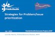 Strategies for Problem/issue prioritization - Family Health Outcomes Project · 2019-01-31 · problem prioritization process (Reminder – this is an optional process, not a requirement)
