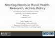 Meeting Needs in Rural Health: Research, Action, …...2019/02/05  · Meeting Needs in Rural Health: Research, Action, Policy Presented to the American Hospital Association Rural