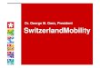 Dr. George M. Ganz, President SwitzerlandMobility · NMT signalization norms Interlinking of NMT with public transport NMT corporate design NMT uniform web information NMT uniform