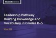 Building Knowledge and Vocabulary in Grades K–5 Leadership ......Leadership Pathway Building Knowledge and Global Neutral Vocabulary in Grades K–5 01001a Global Warm Neutral d3d1c8