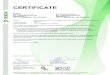 CERTIFICATE · Certificate number: 71-100952. ANNEX TO KEMA-KEUR CERTIFICATE 71-100952 page 1of 2 DEKRA Certification B.V. Meander 1051, 6825 MJ Arnhem P.O. Box 5185, 6802 ED Arnhem,