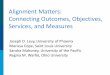 Alignment Matters: Connecting Outcomes, Objectives ......Alignment Matters: Connecting Outcomes, Objectives, Services, and Measures Joseph D. Levy, University of Phoenix Marissa Cope,